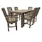 Highwood Usa Lehigh 7pc Rectangular Counter Height Outdoor Patio Furniture Dining Set 72 x 42 AD-ST7LH2CO4BA-WBR - alternate 1